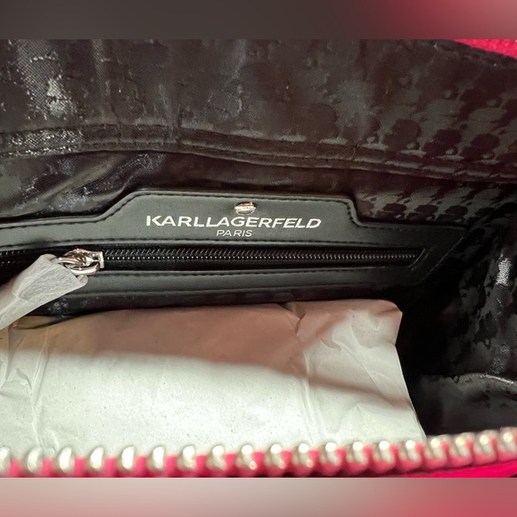 Karl Lagerfeld NWT Amazing Fun Pink Maybelle Satchel Top Handle Crossbody (P033) - Picture 12 of 13